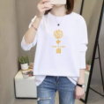 大码女装新款纯棉长袖t恤女宽松韩版早秋季胖mm上衣服200斤